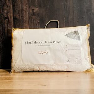 NEW SAATVA CLOUD MEMORY FOAM PILLOW QUEEN SIZE STANDARD LOFT WEIGHTLESS SUPPORT